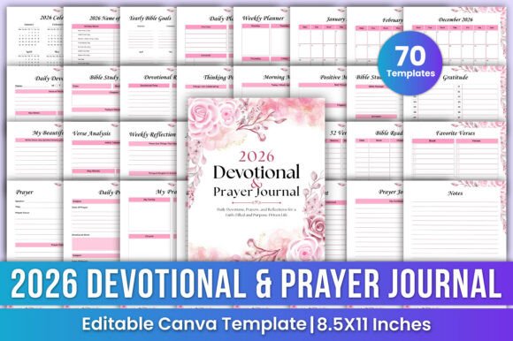 2026 Devotional Prayer Journal Canva