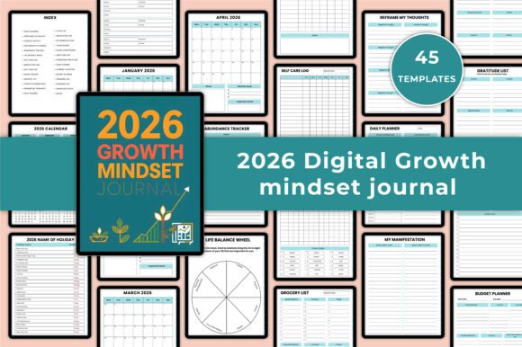 2026 Digital Growth Mindset Journal Kdp