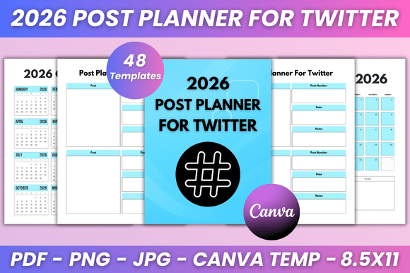 2026 Post Planner for Twitter Kdp Interior