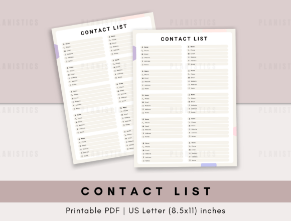Contact List KDP Font