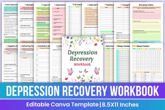 Depression Recovery Workbook Canva Kdp