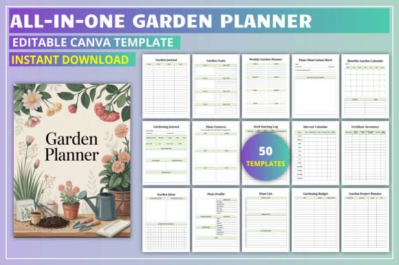 Editable All-in-One Garden Planner