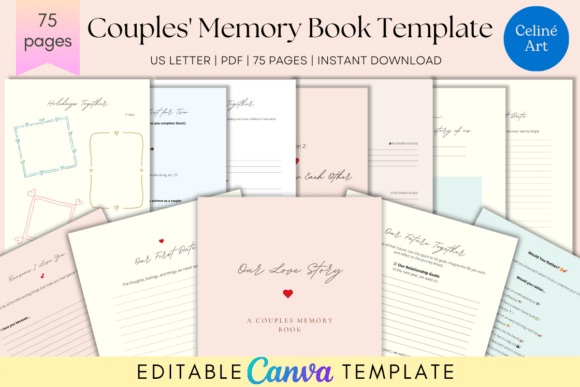 Editable Couples Memory Book Template