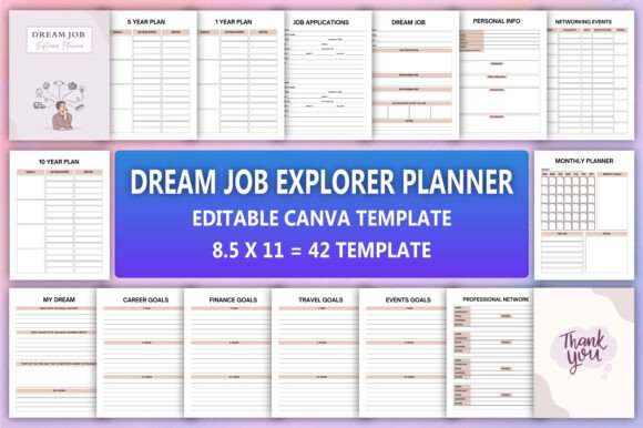 Editable Dream Job Explorer Planner