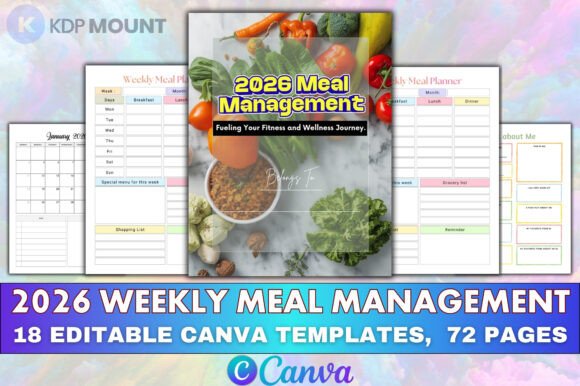 Master Your Nutrition and Fitness Goals with the 2026 Meal Management Canva Editable Template