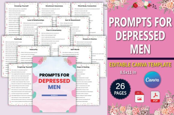 🖤 Prompts for Depressed Men: A Thoughtful, Grounded Approach to Emotional Healing